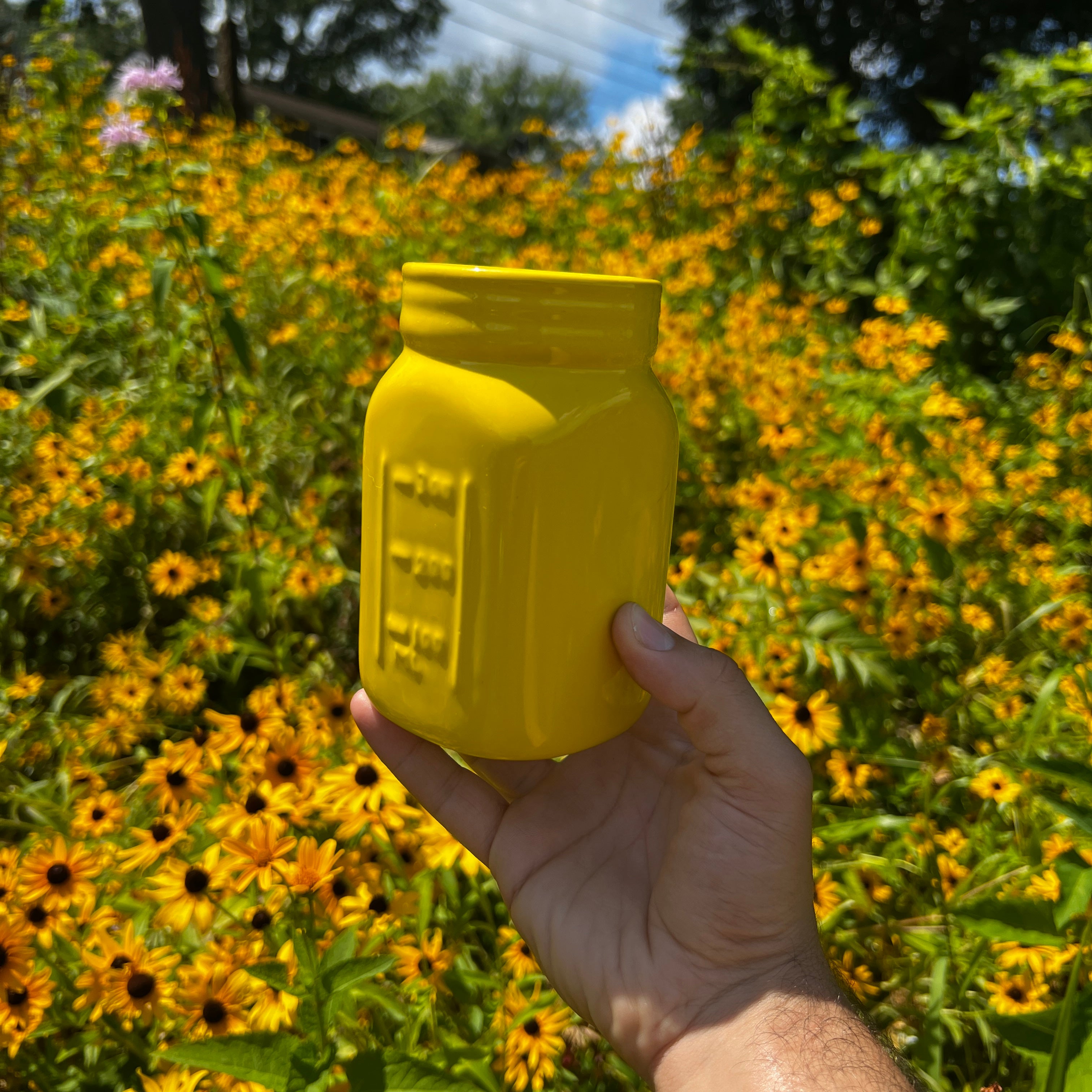 Yellow Mason Jar